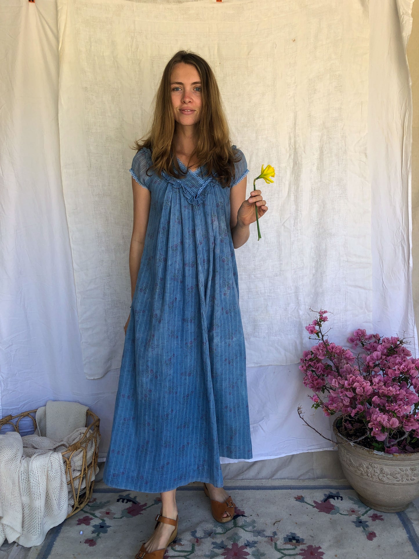 Indigo Striped Maxi Dress