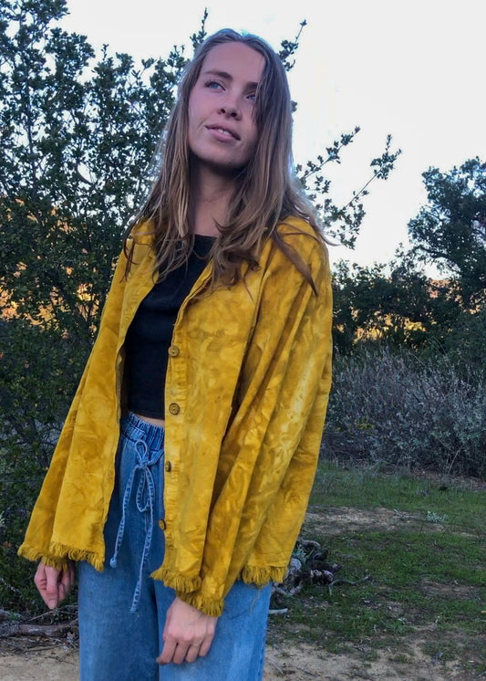 Marigold & Chestnut Canvas Raw Edge Jacket