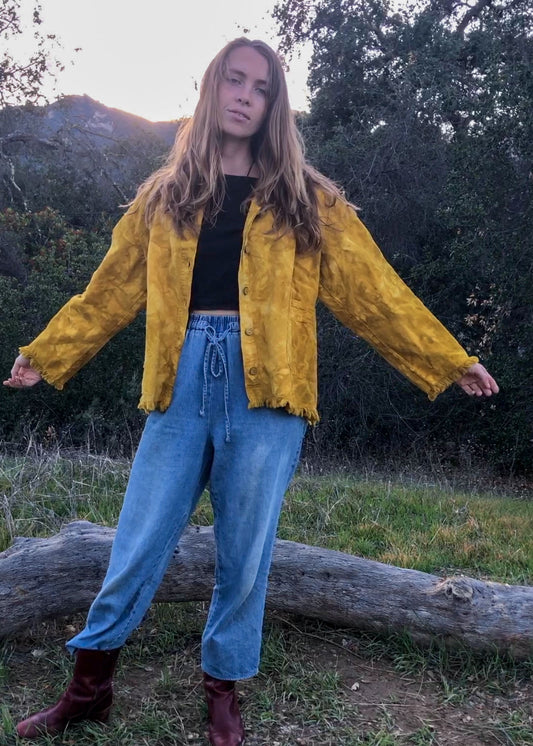 Marigold & Chestnut Canvas Raw Edge Jacket