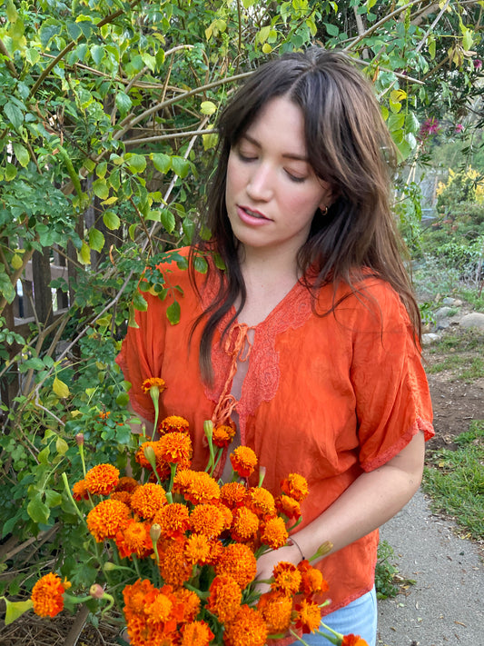 Madder Silk Bed Jacket