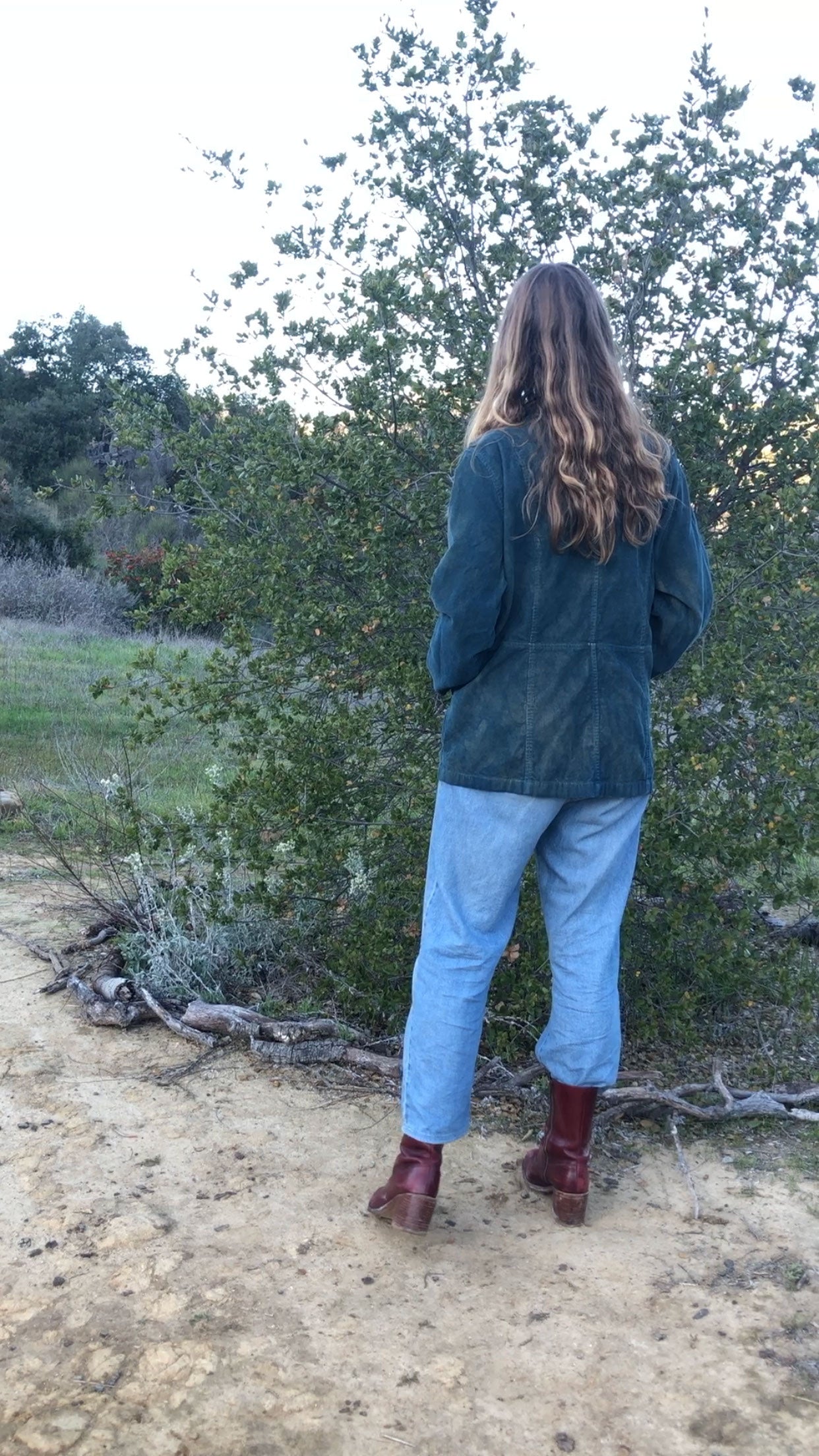 Indigo Corduroy Turquoise Fitted Jacket