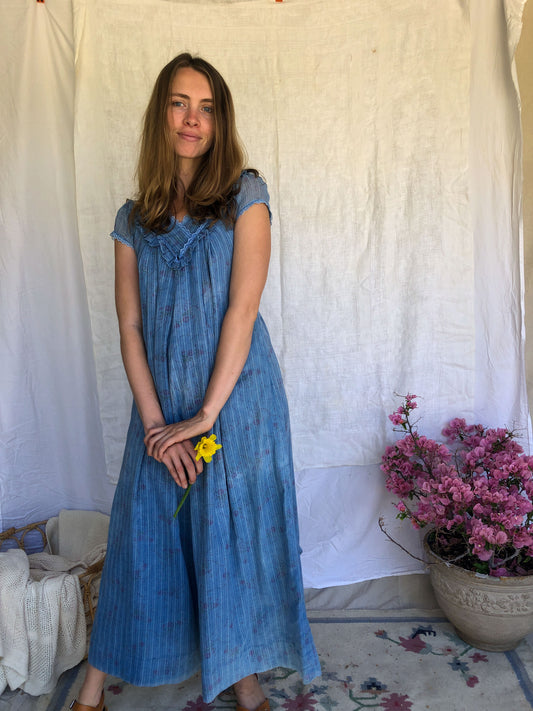 Indigo Striped Maxi Dress