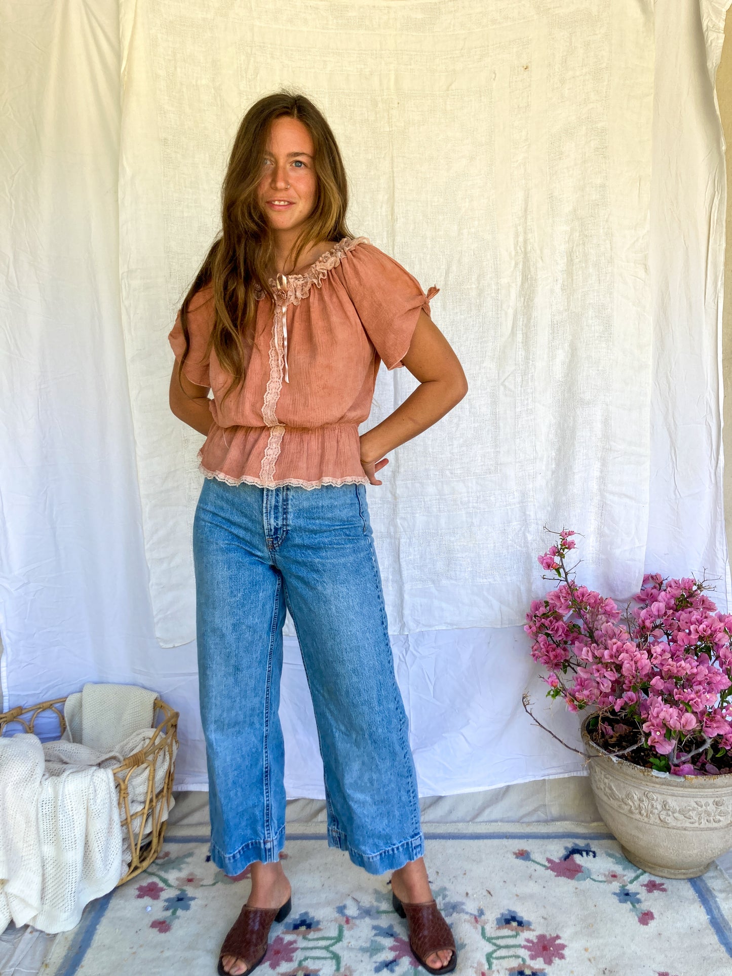 Madder Gauze Lace Blouse