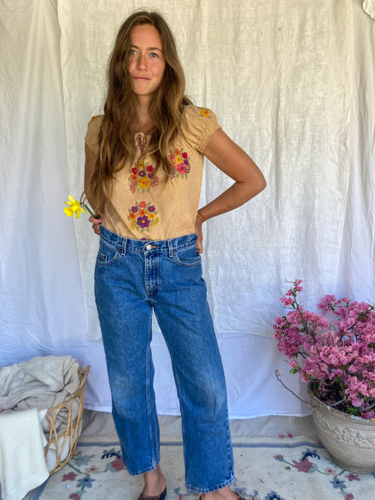 Cutch & Marigold Embroidered 70's Blouse