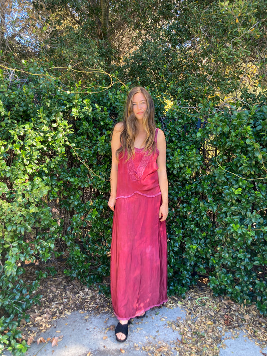 Lac Silk 1920's Antique Lace Slip Dress