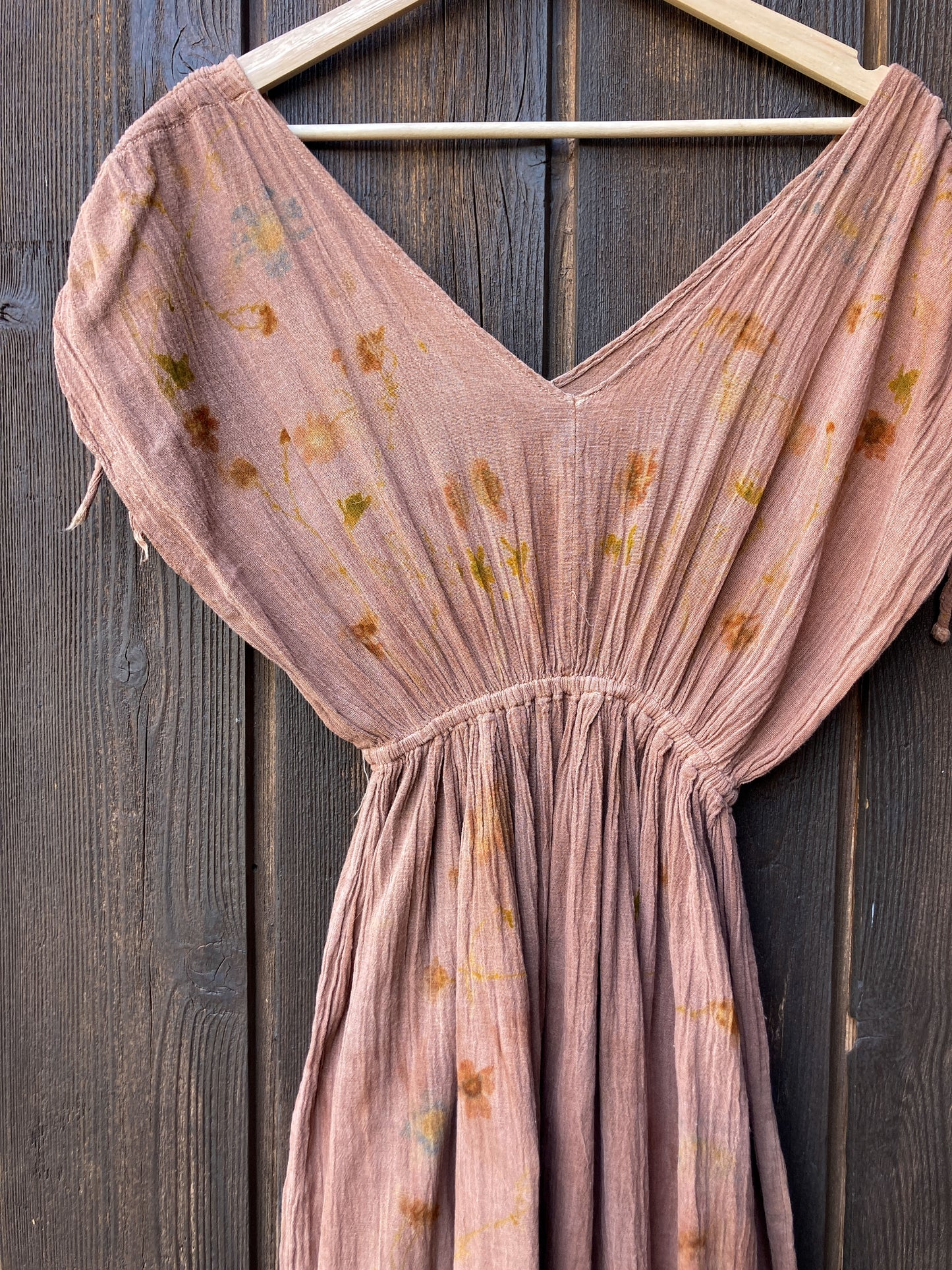 Cutch Bundle Dyed Gauze V-neck Dress