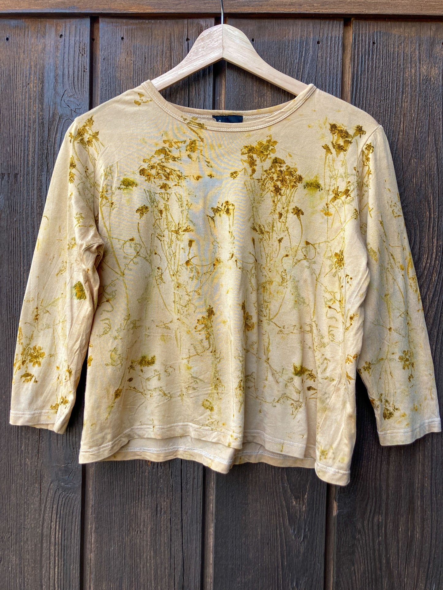 Coreopsis Bundle Dyed Silk/Cotton Long Sleeve Top
