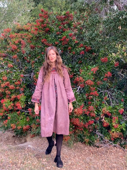 Madder & Iron Longsleeve Huipil Dress