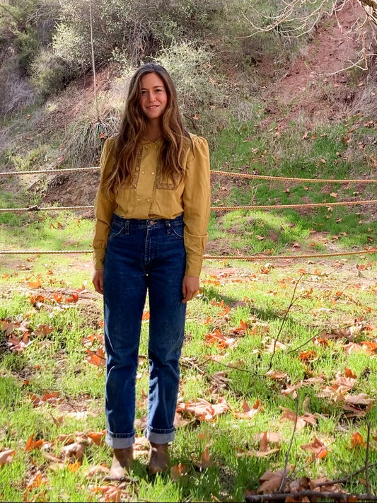 Marigold Puritan Collared Top