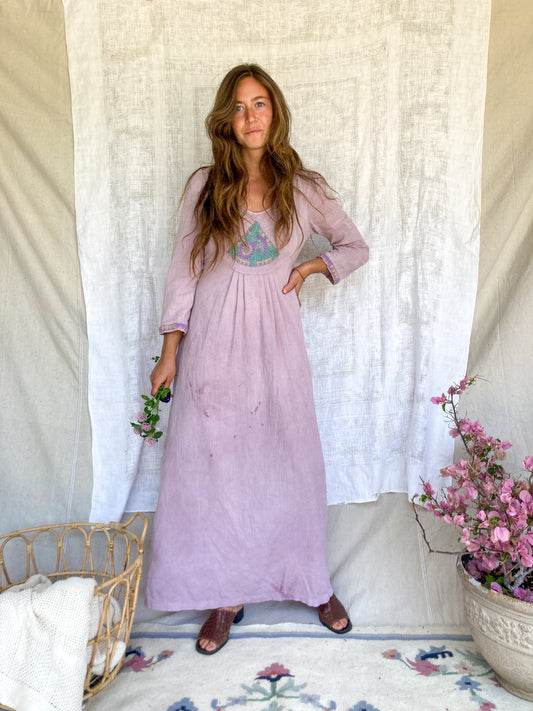 Plum Longsleeve Gauze Dress