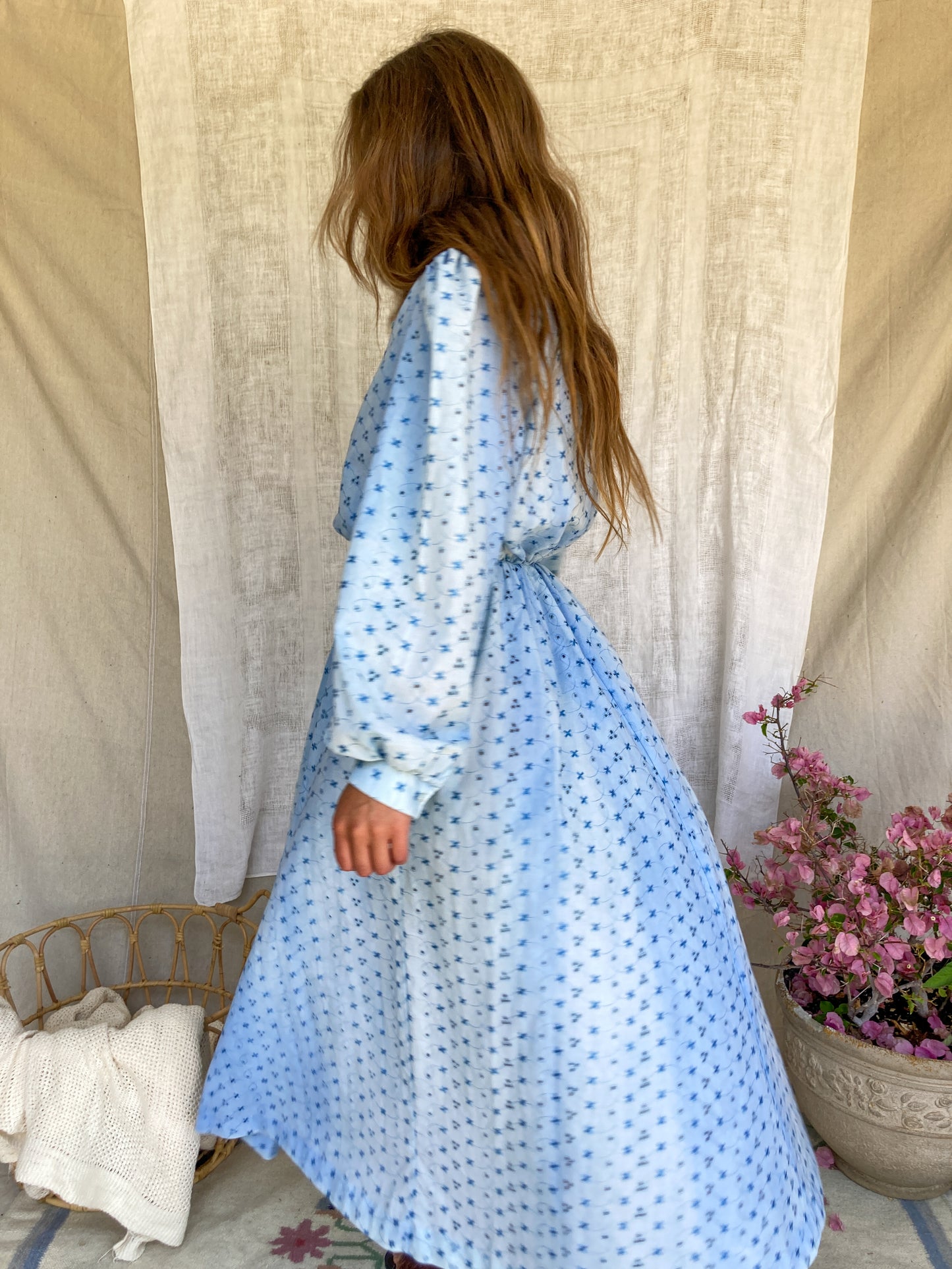 Indigo Embrodiered Maxi Dress