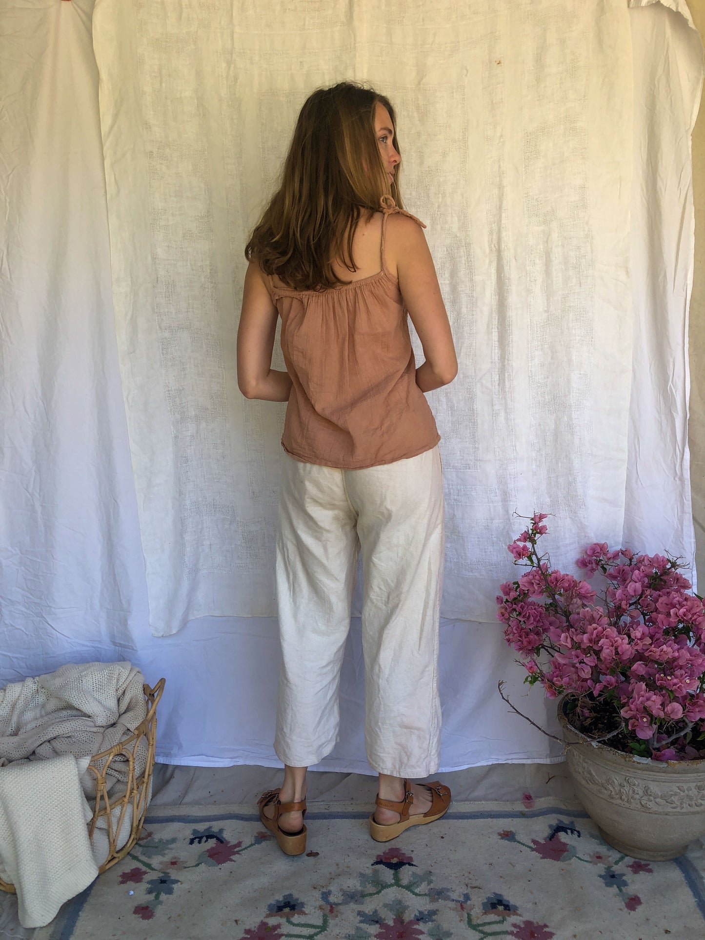 Cutch Gauze Embroidered Tank