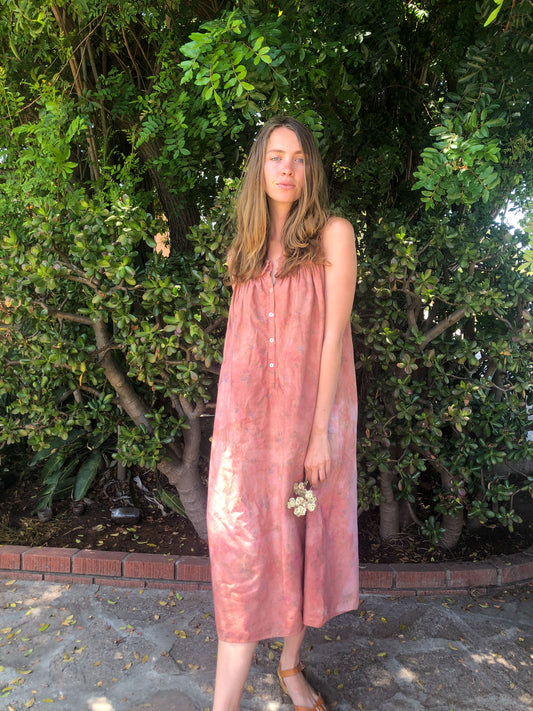 Lac Blue Bell Print Collar Dress