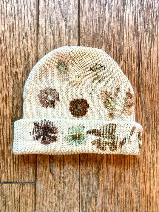 Flower Pressed Beanie - Sweet Alyssum