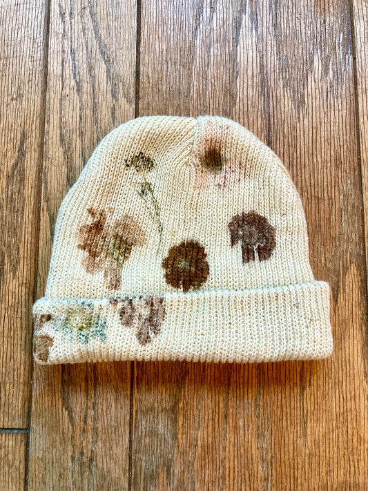 Flower Pressed Beanie - Sweet Alyssum