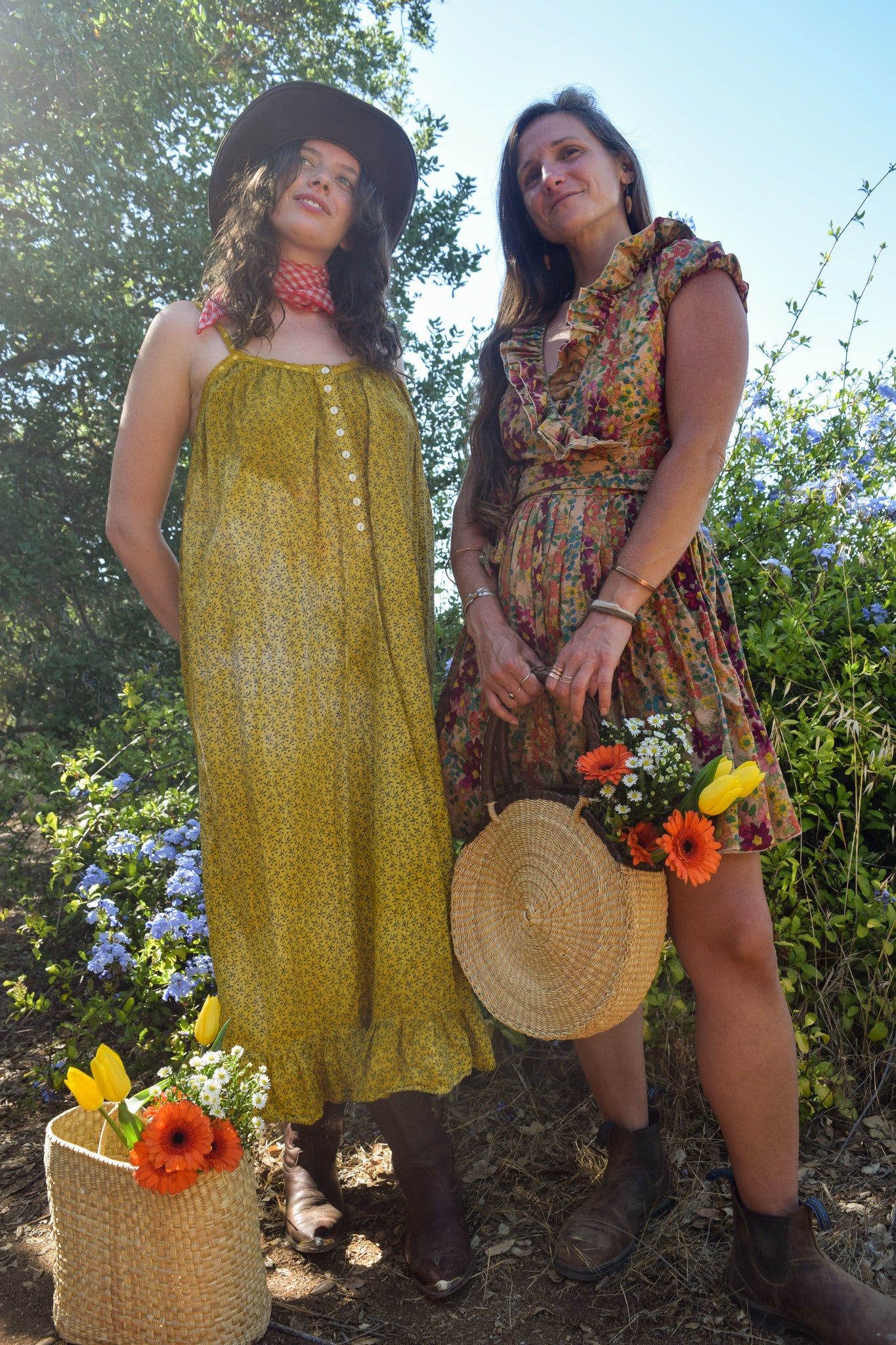 Cutch Floral Ruffled Wrap Dress