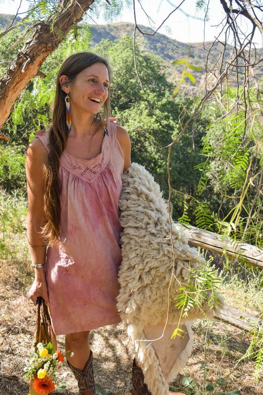 Lac Speckled Eyelett Dress