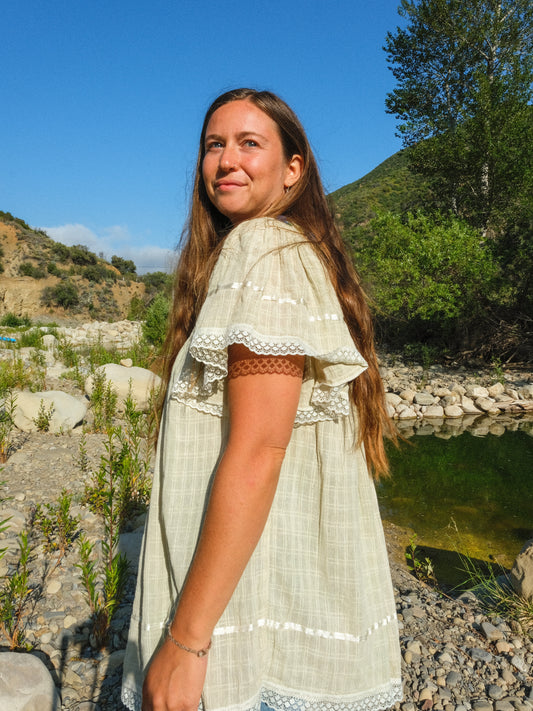 Chlorophyllin Embroidered Long Tunic