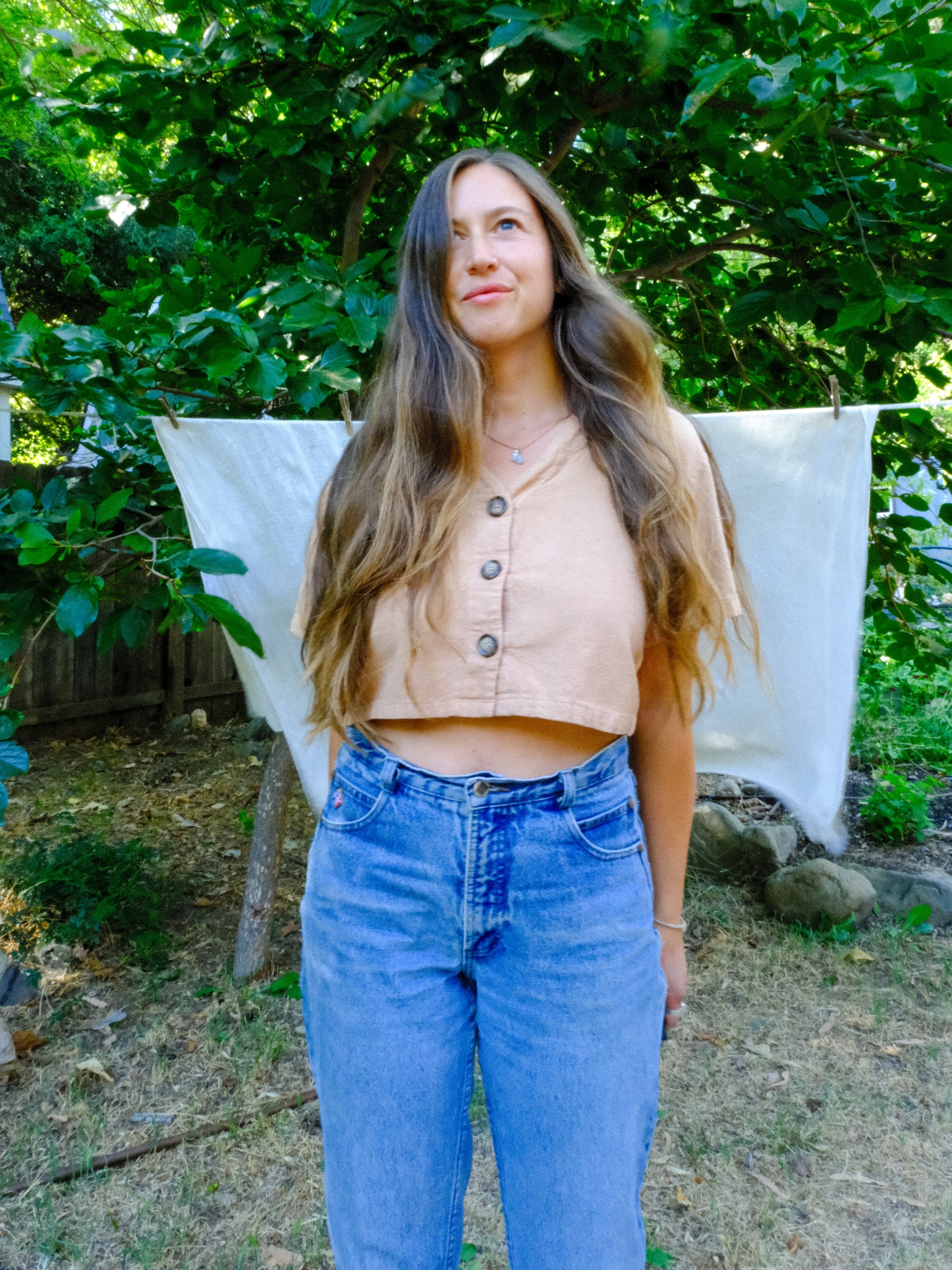 Cutch Tortoise Button Crop