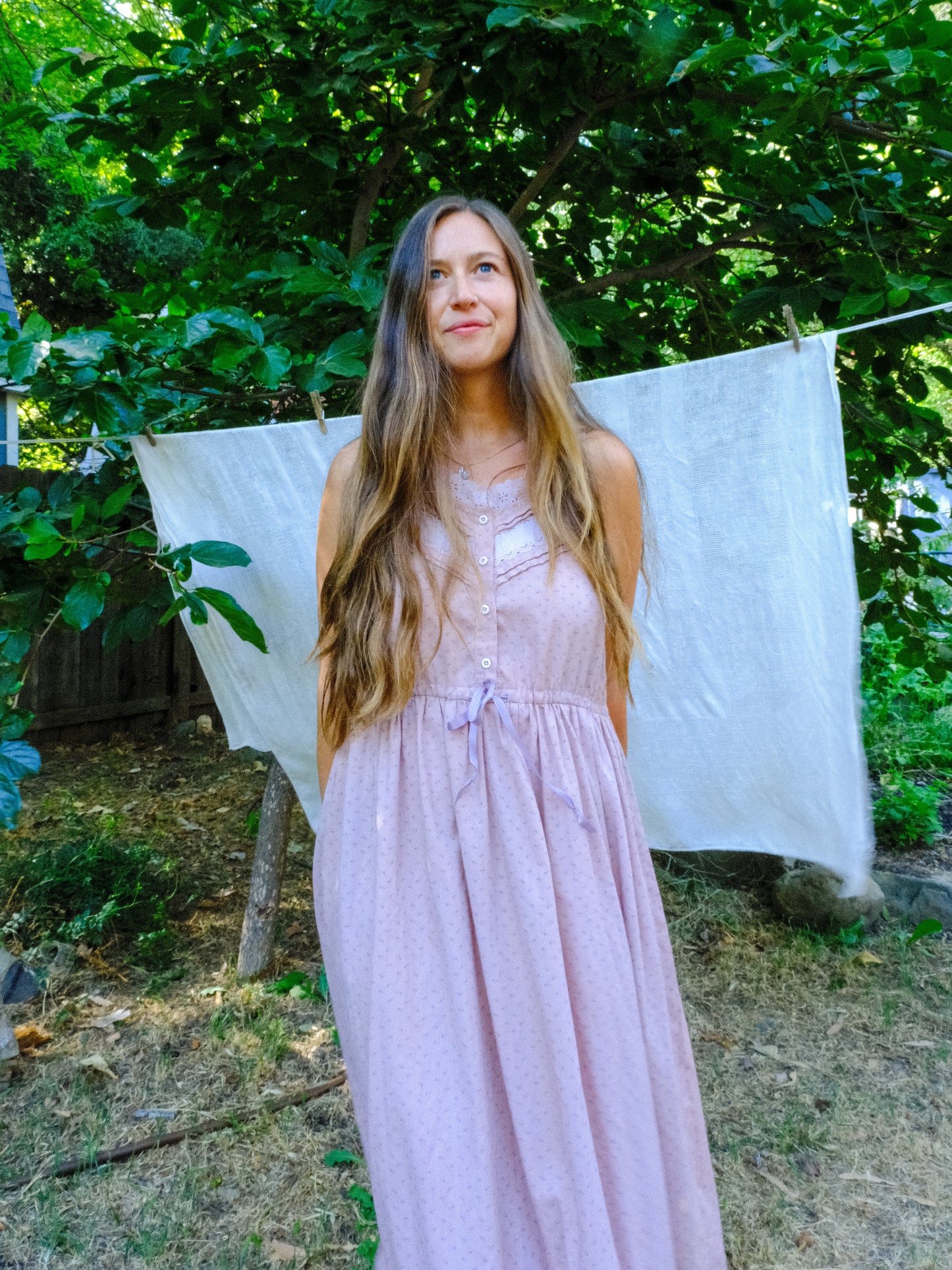 Logwood & Cutch Adjustable Waist Floral Maxi dress