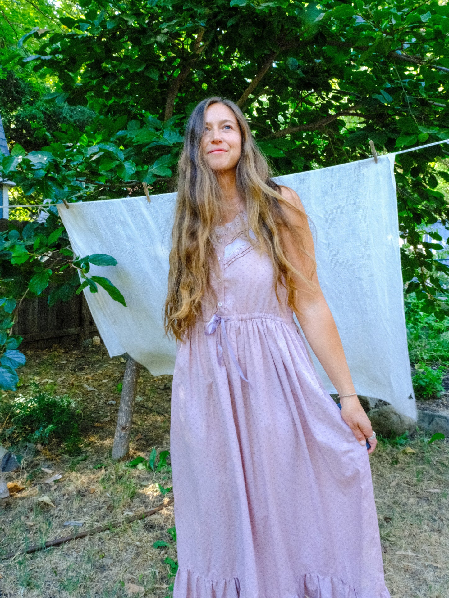 Logwood & Cutch Adjustable Waist Floral Maxi dress