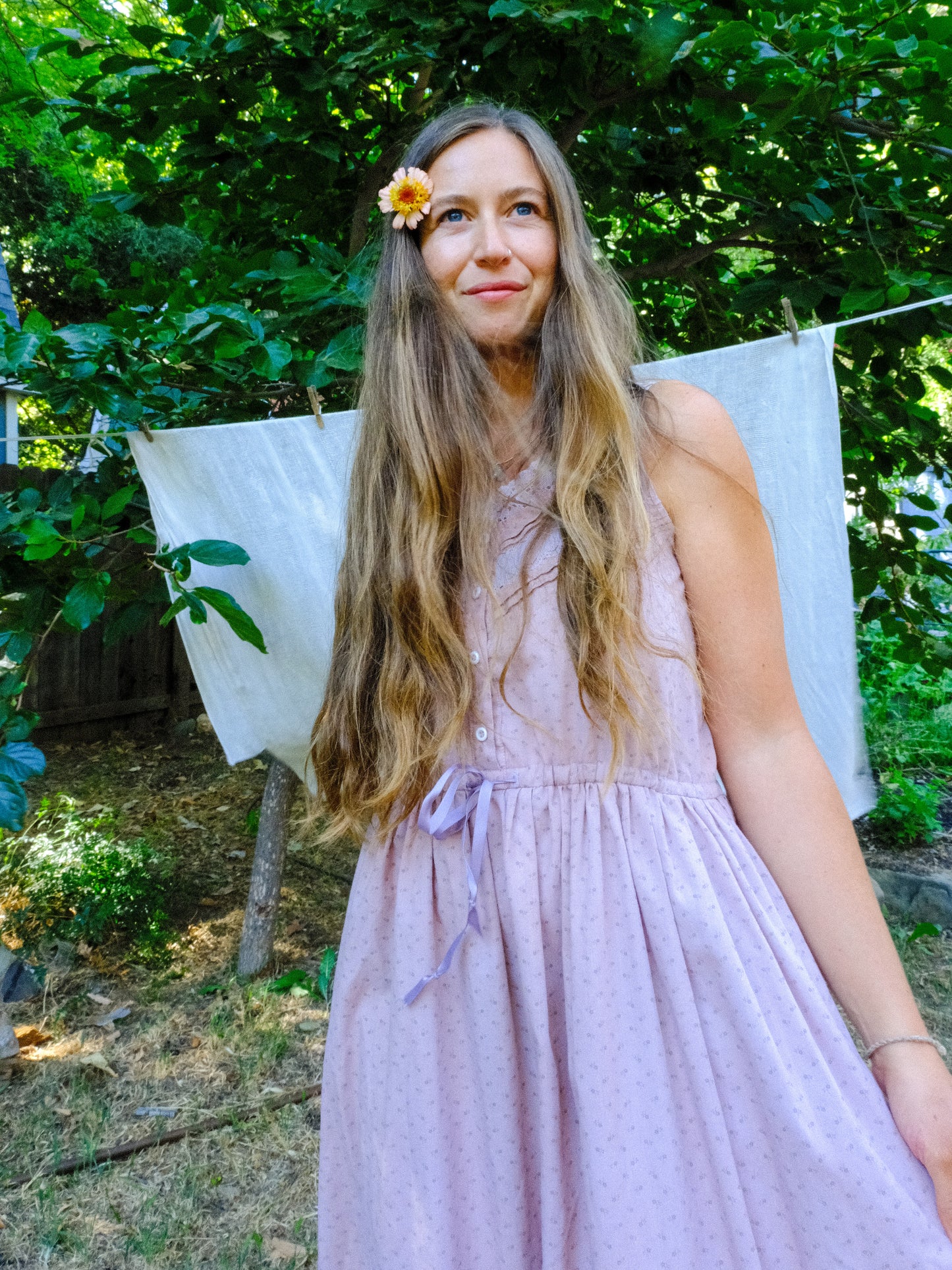 Logwood & Cutch Adjustable Waist Floral Maxi dress