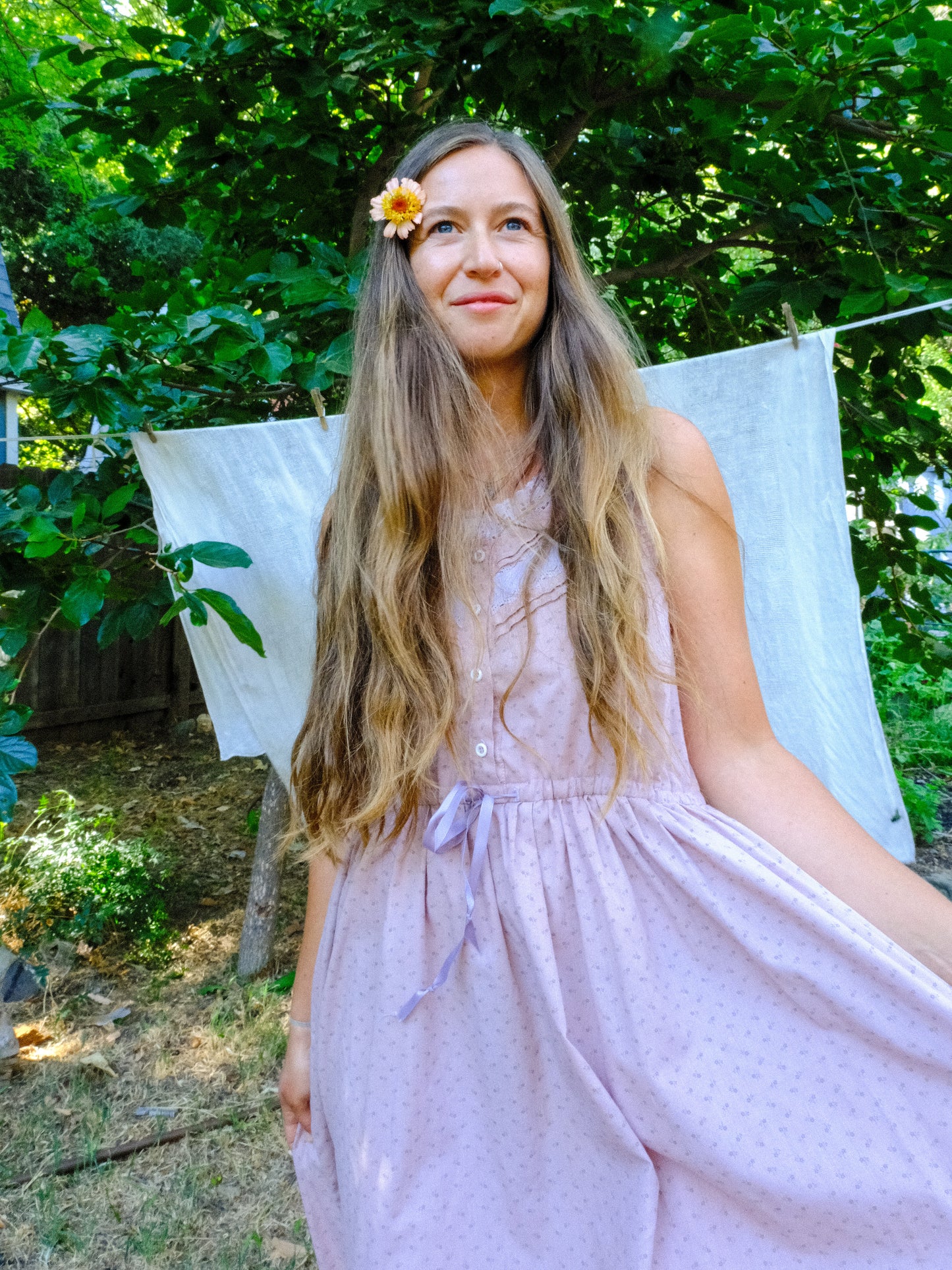 Logwood & Cutch Adjustable Waist Floral Maxi dress