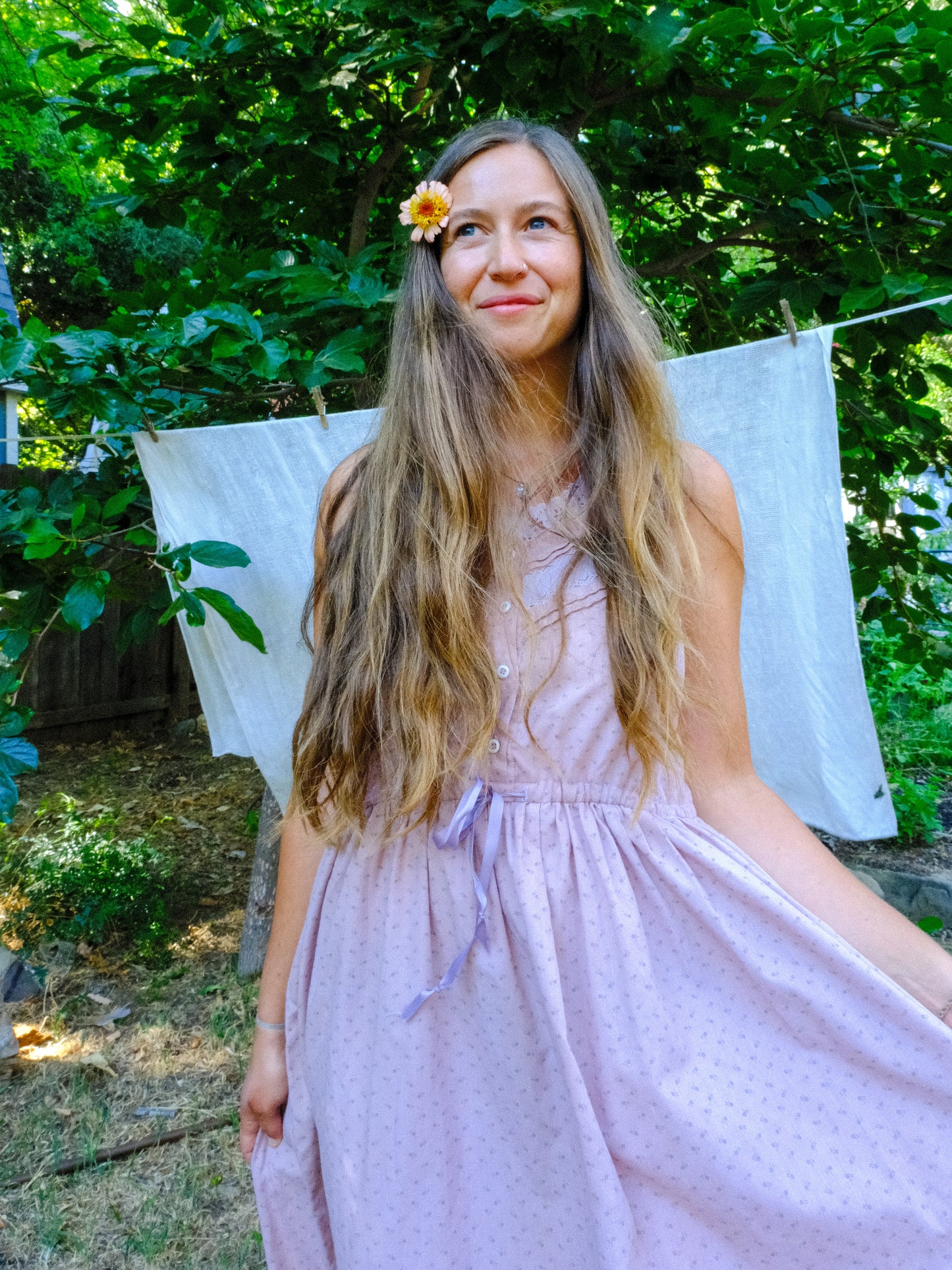 Logwood & Cutch Adjustable Waist Floral Maxi dress