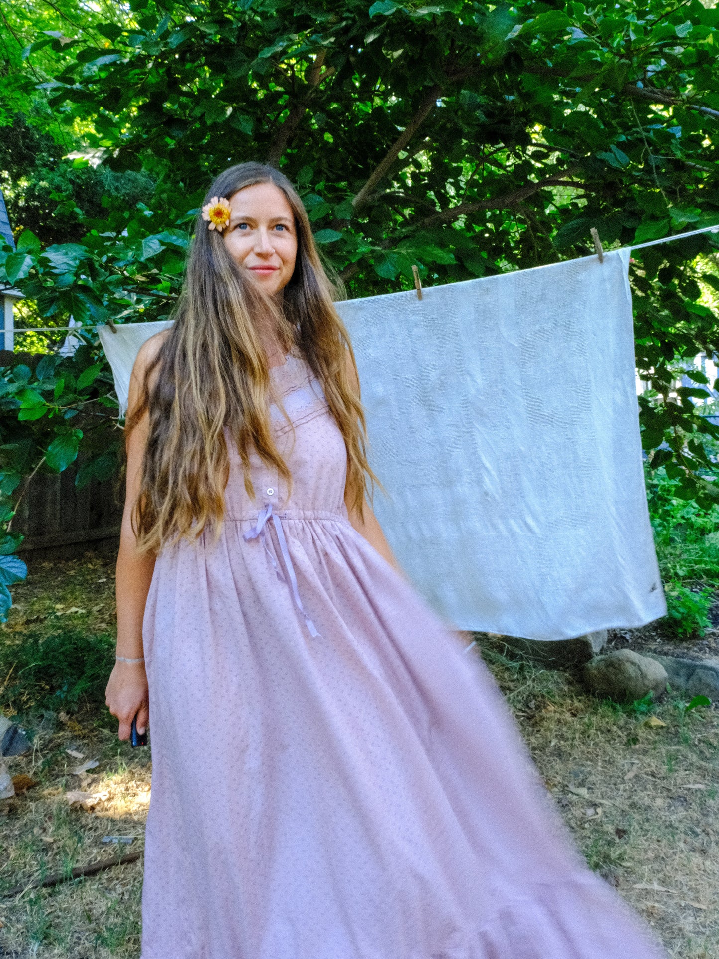 Logwood & Cutch Adjustable Waist Floral Maxi dress