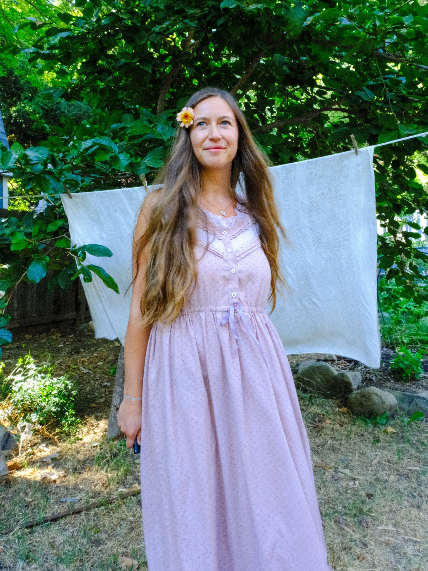 Logwood & Cutch Adjustable Waist Floral Maxi dress