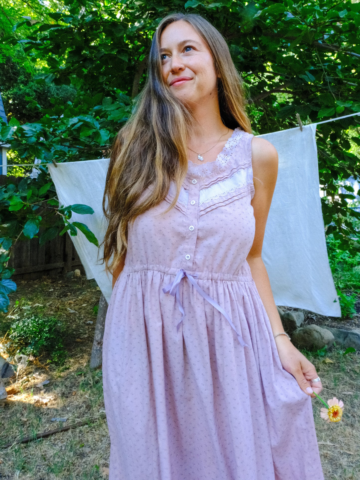 Logwood & Cutch Adjustable Waist Floral Maxi dress