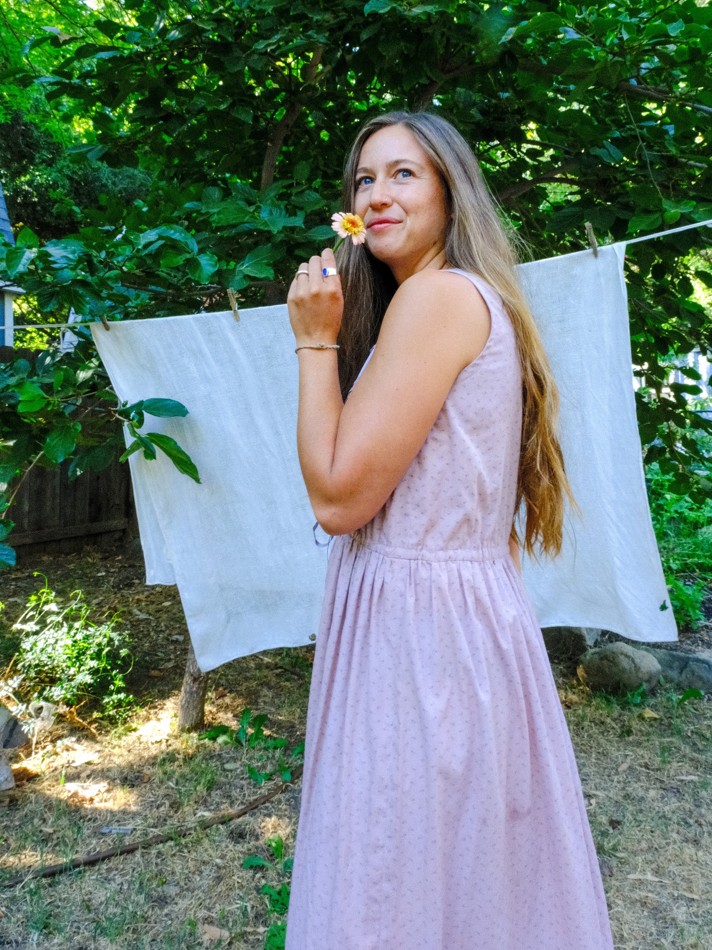 Logwood & Cutch Adjustable Waist Floral Maxi dress