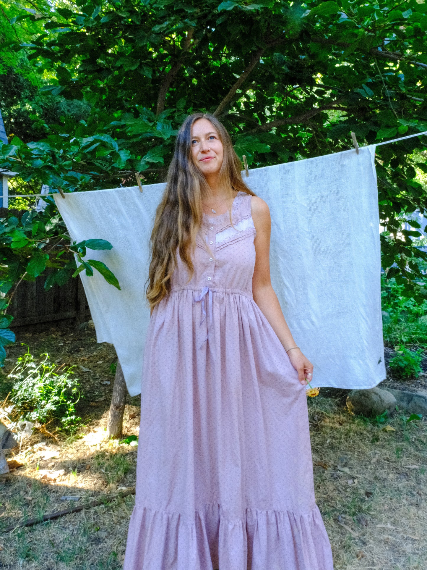 Logwood & Cutch Adjustable Waist Floral Maxi dress