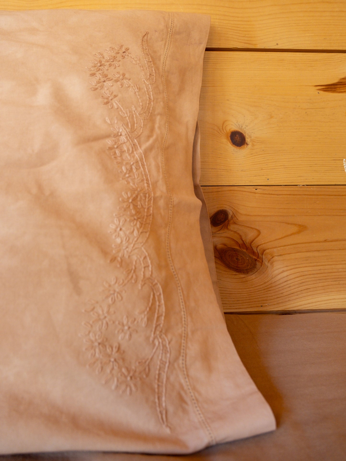 Vintage Cutch Embroidered Cotton Pillowcase