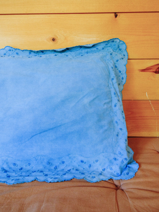 Vintage Scallop Edge Throw Cotton Pillowcase