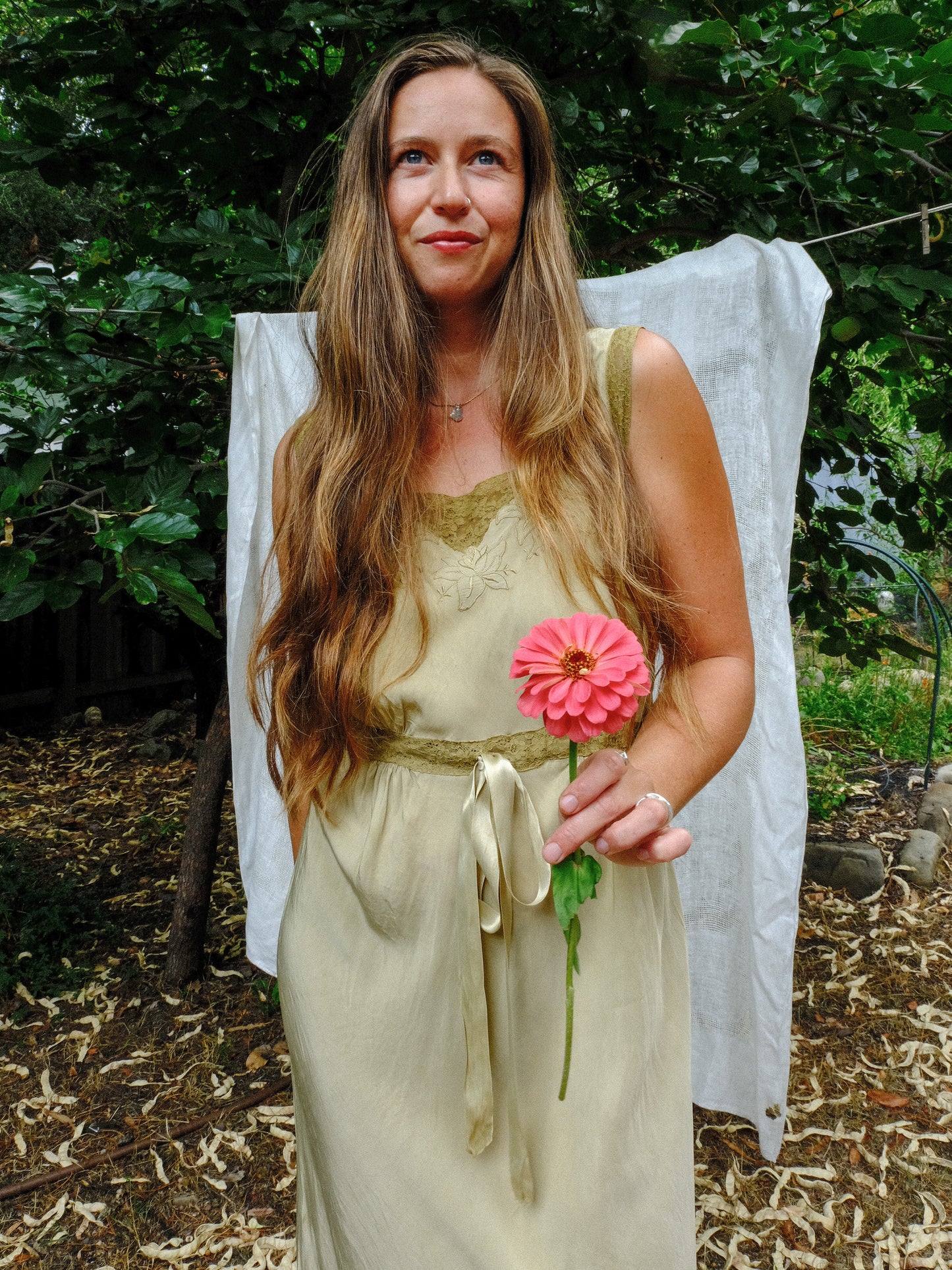 Marigold & Iron Antique Embroidered Lace Maxi Dress