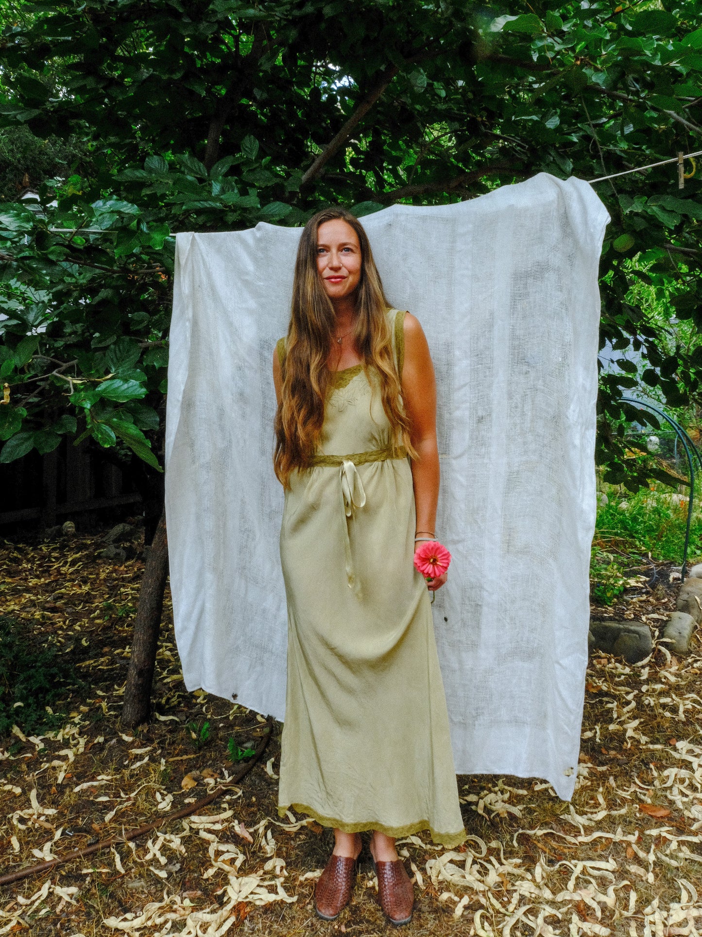 Marigold & Iron Antique Embroidered Lace Maxi Dress