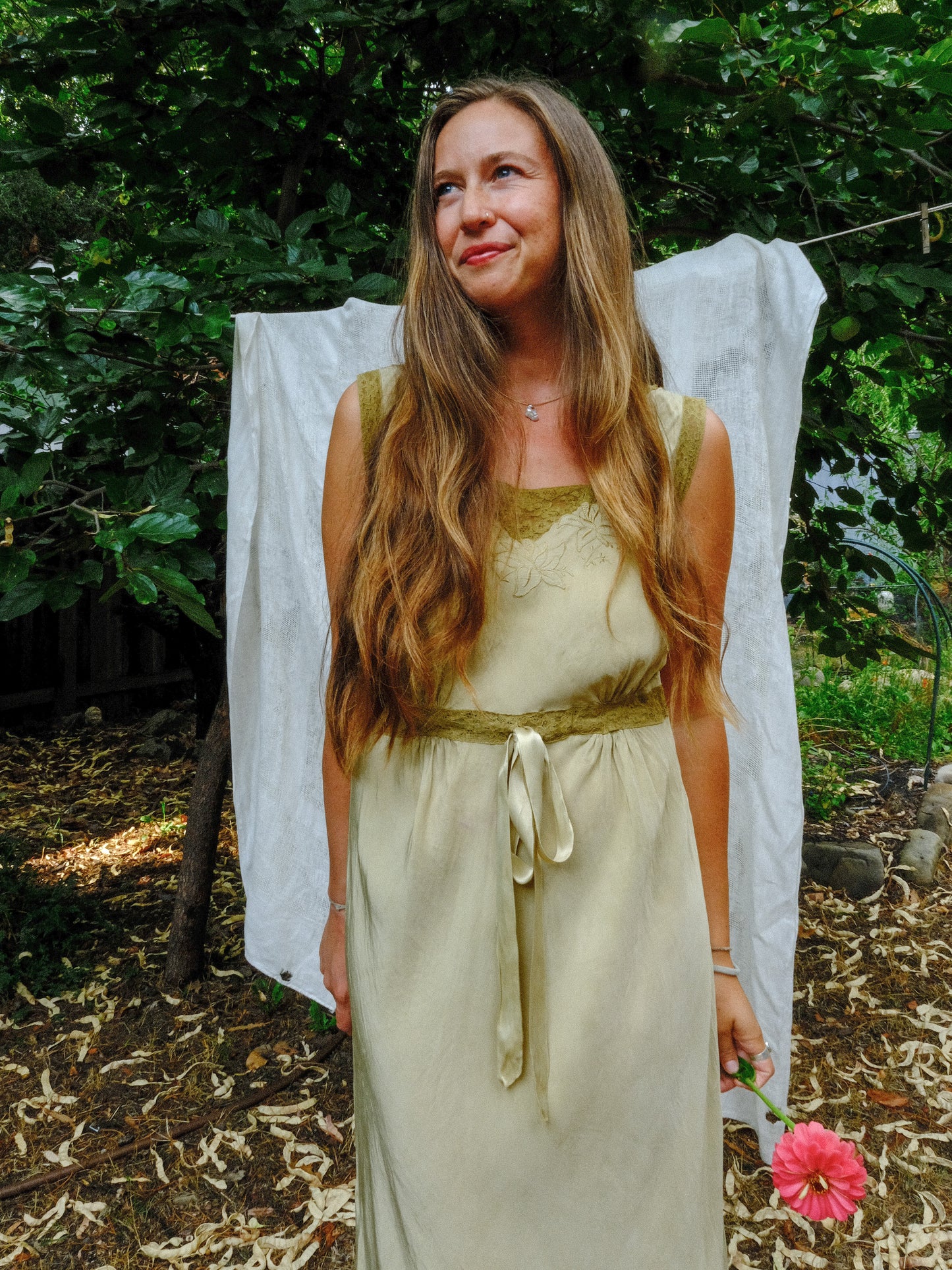 Marigold & Iron Antique Embroidered Lace Maxi Dress