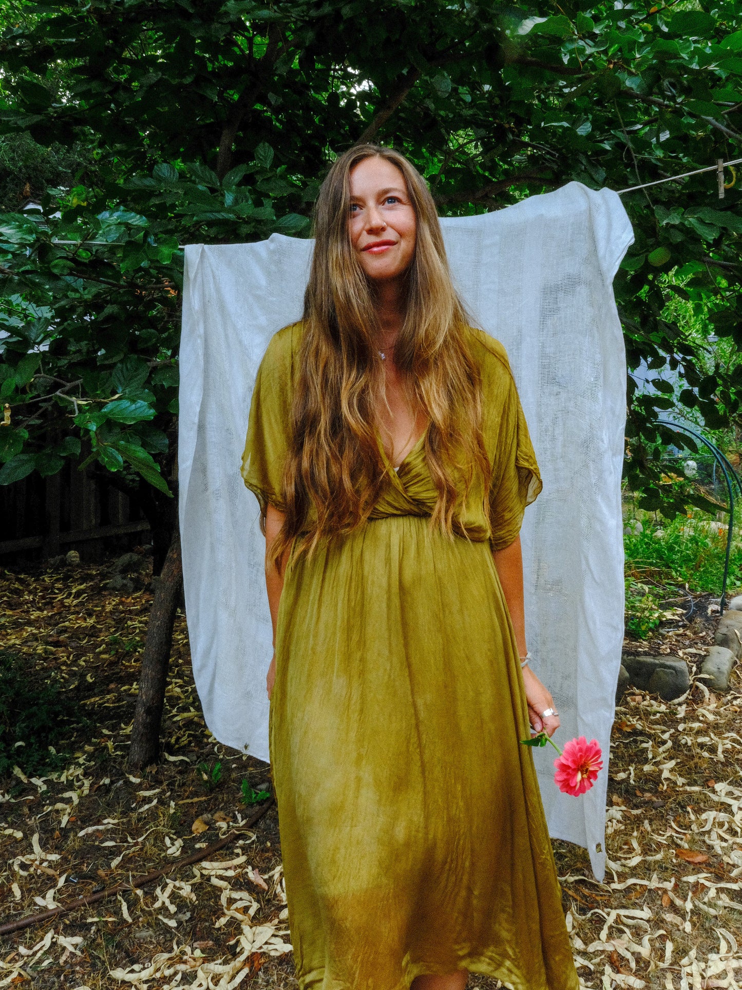 Marigold & Iron Silk Hi-Lo Dress