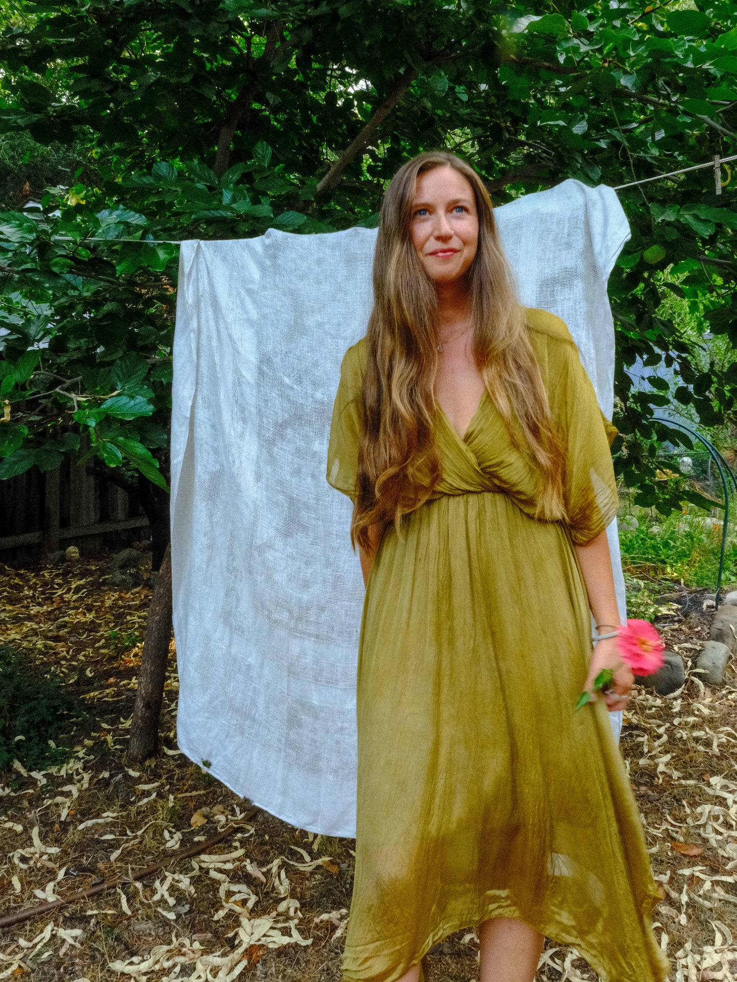 Marigold & Iron Silk Hi-Lo Dress