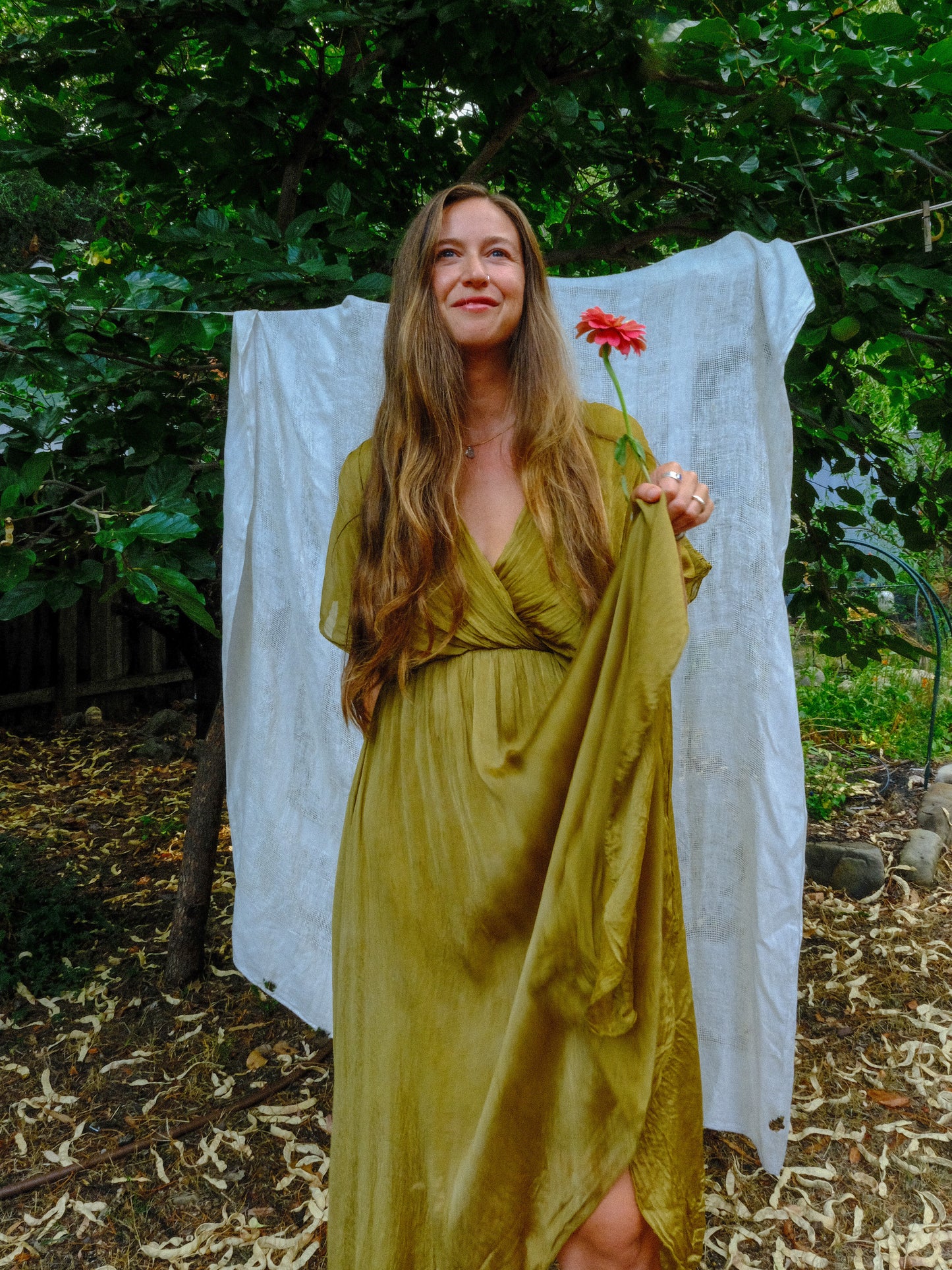 Marigold & Iron Silk Hi-Lo Dress