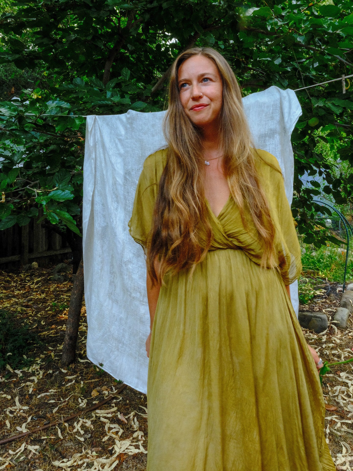 Marigold & Iron Silk Hi-Lo Dress