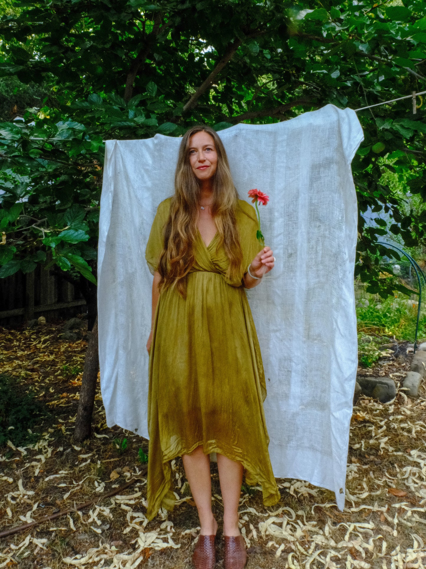 Marigold & Iron Silk Hi-Lo Dress