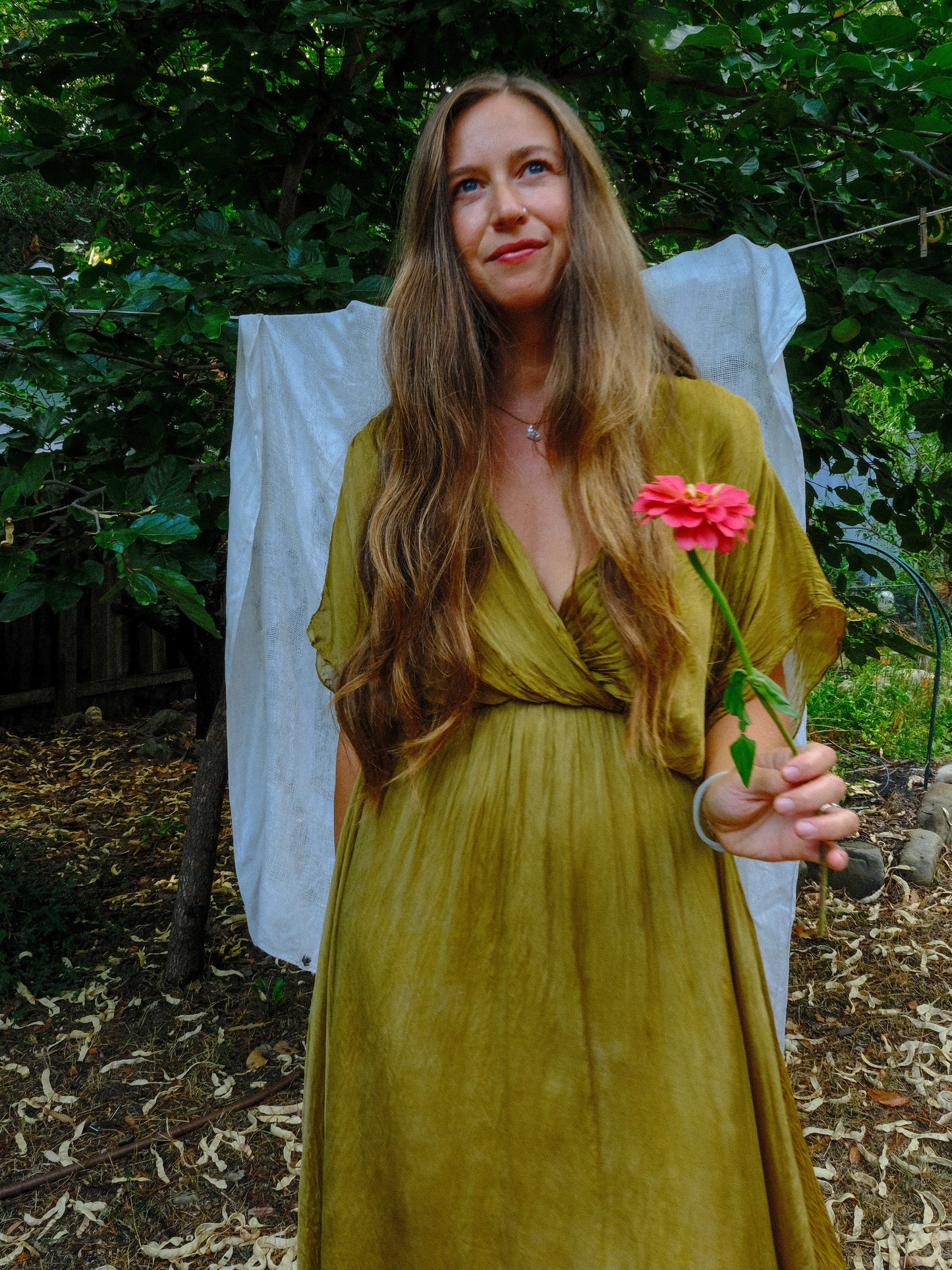 Marigold & Iron Silk Hi-Lo Dress