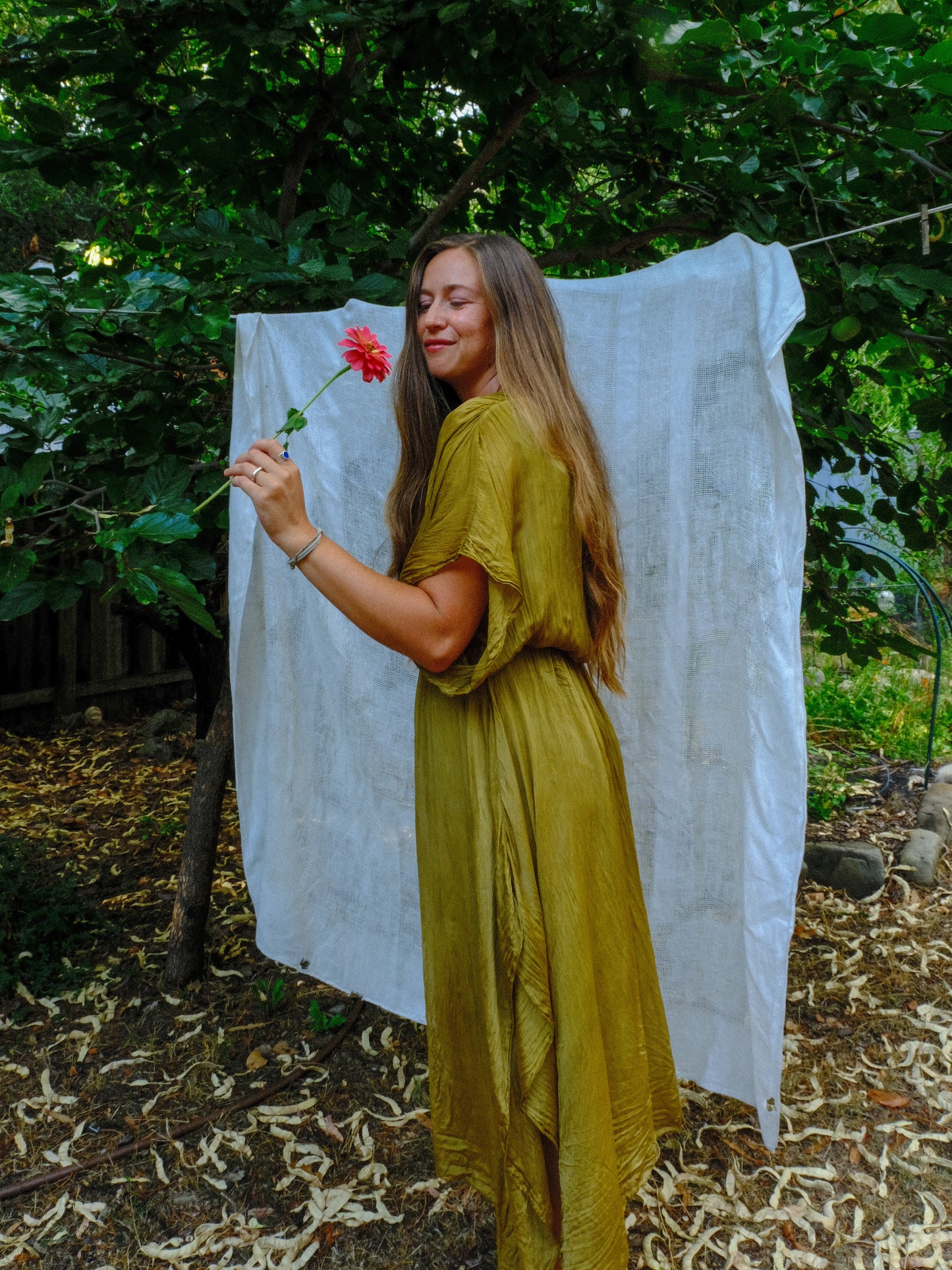 Marigold & Iron Silk Hi-Lo Dress