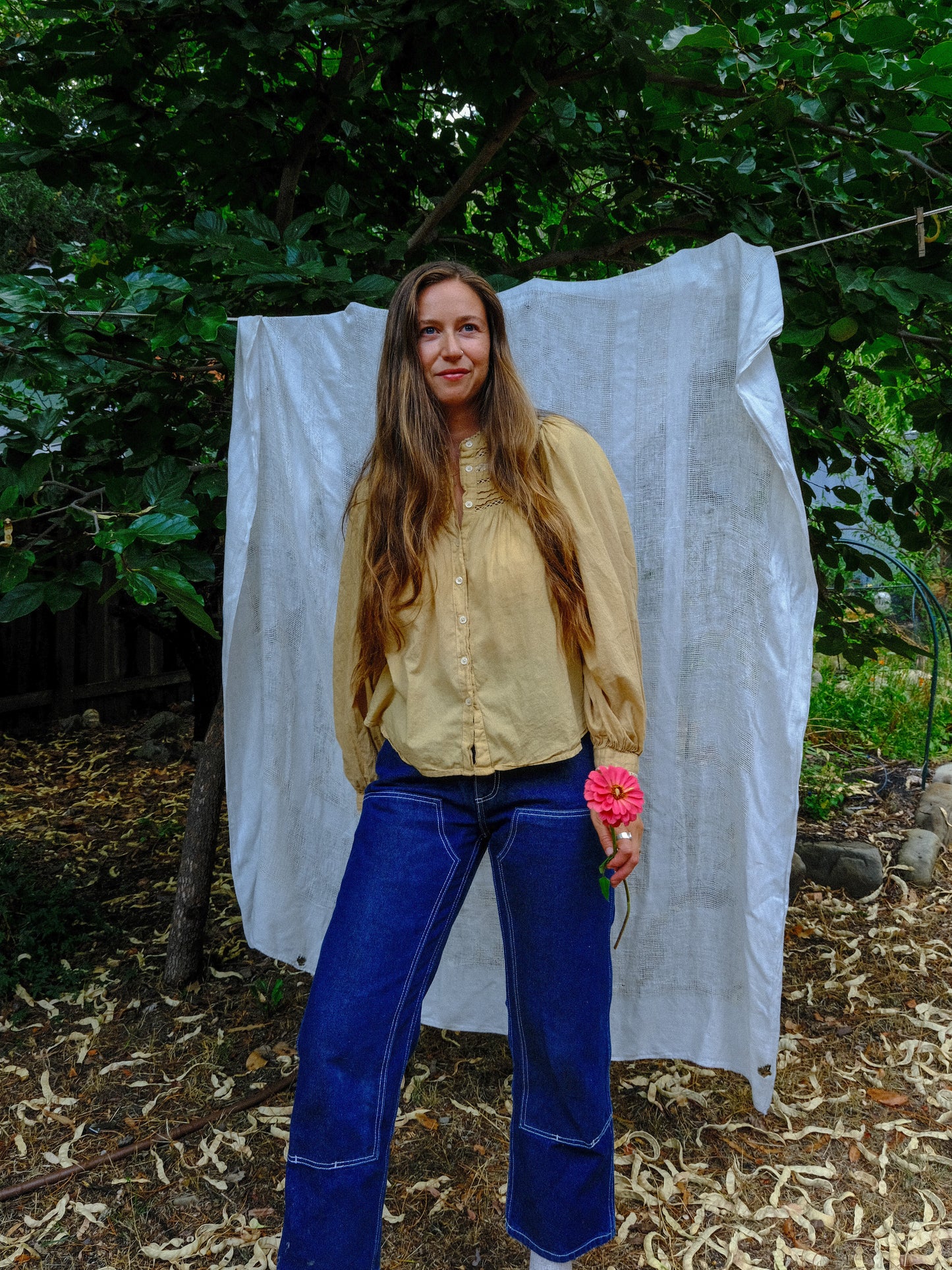 Chestnut & Marigold Cotton Button Up Blouse