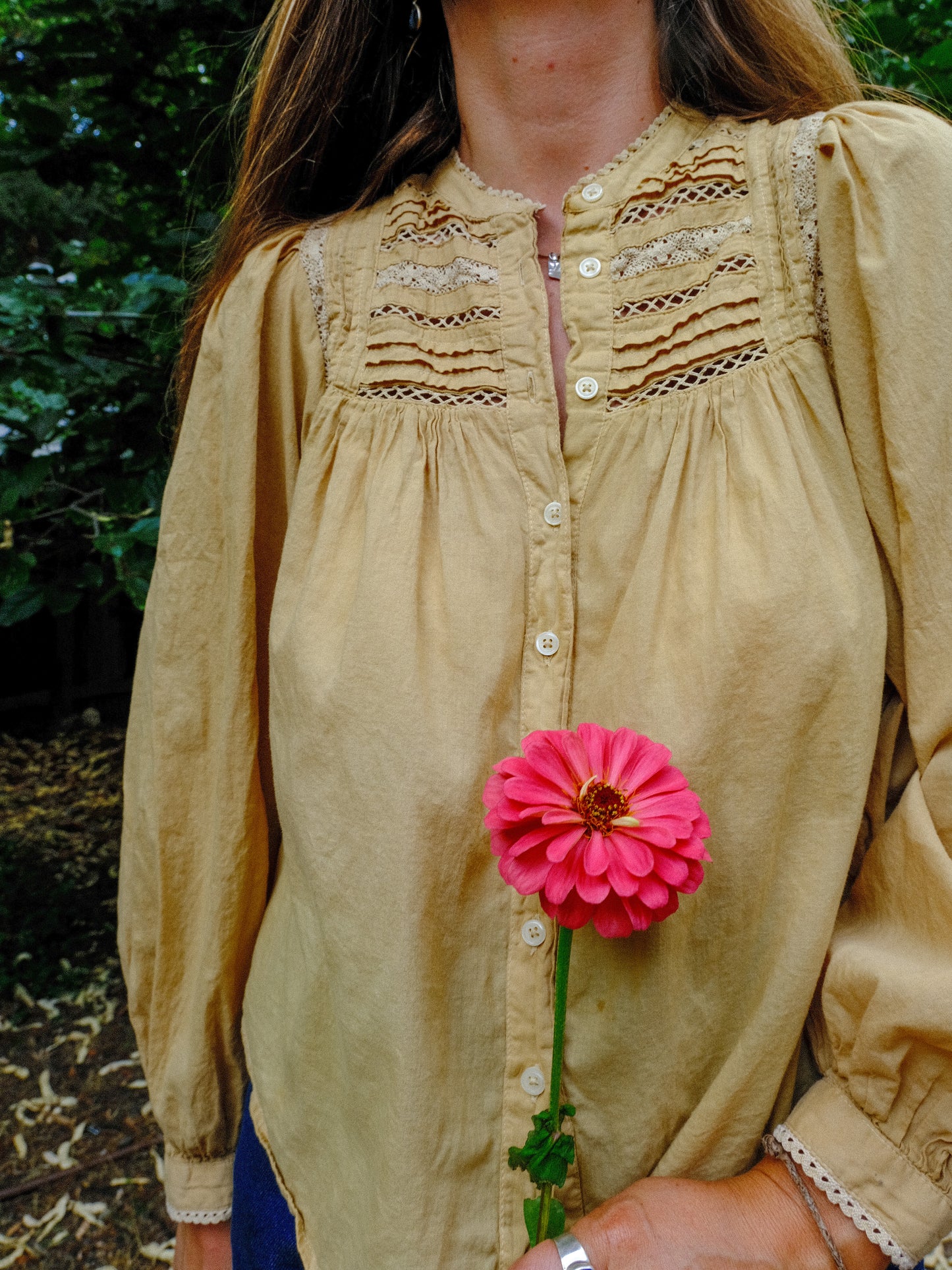 Chestnut & Marigold Cotton Button Up Blouse