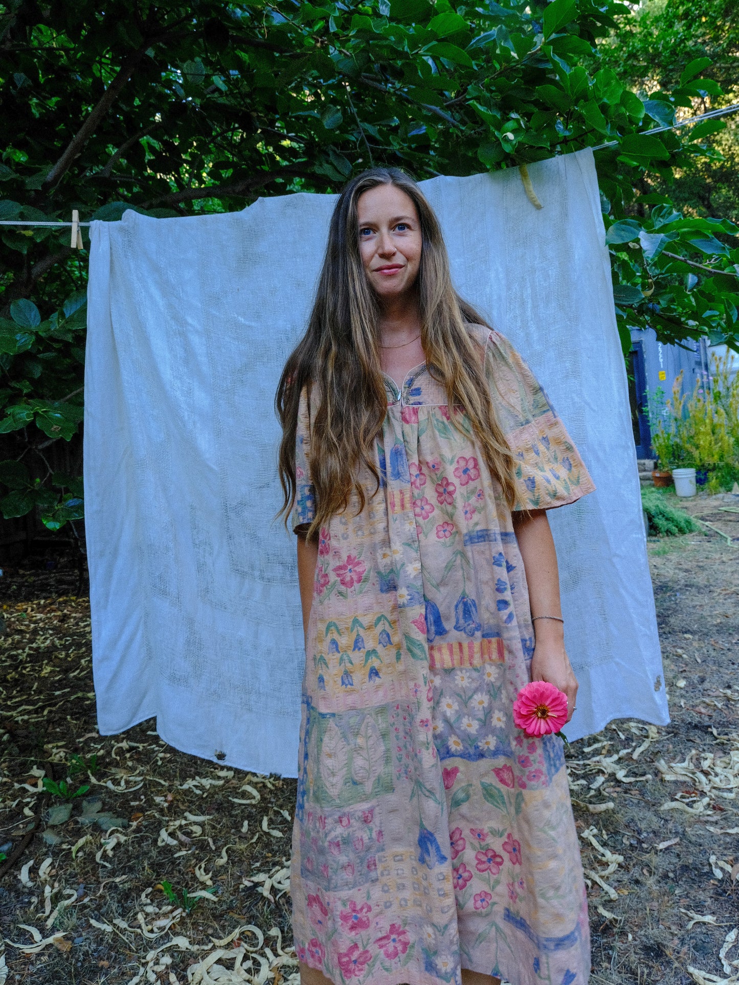 Cutch Quilted Yoke House Dress