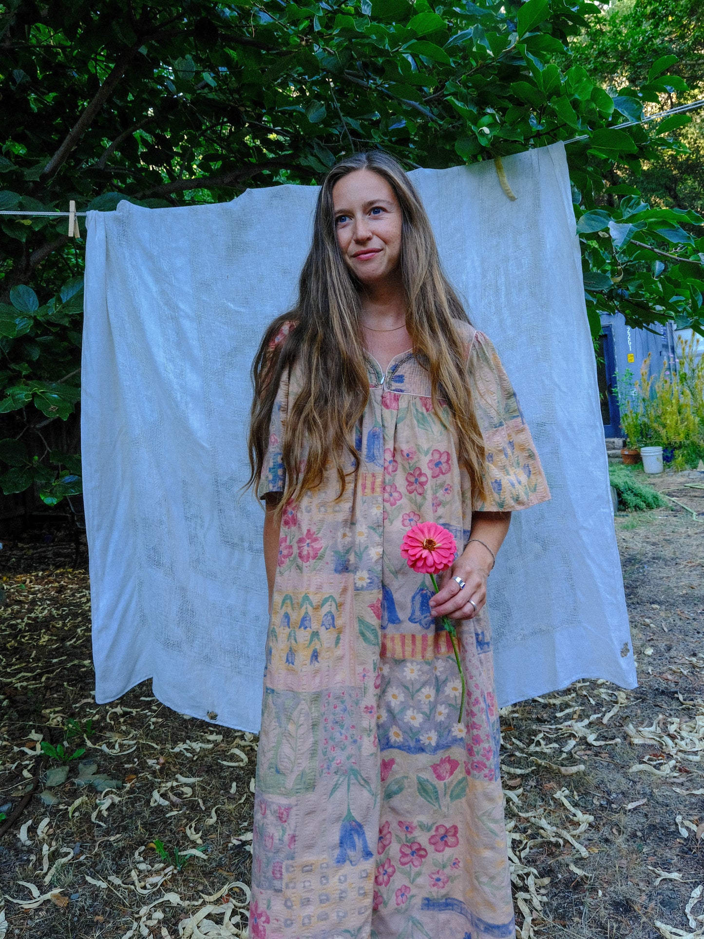 Cutch Quilted Yoke House Dress