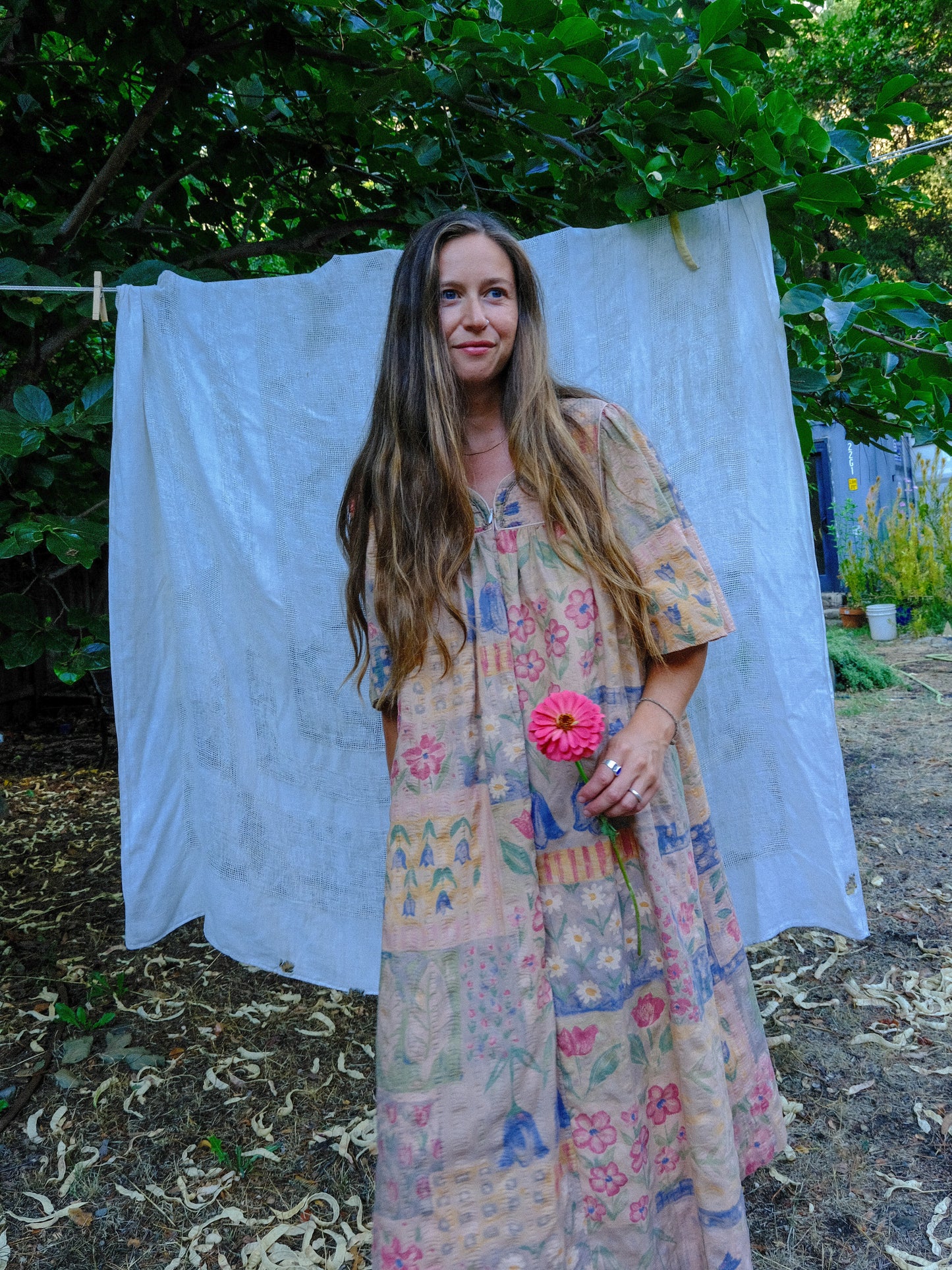 Cutch Quilted Yoke House Dress